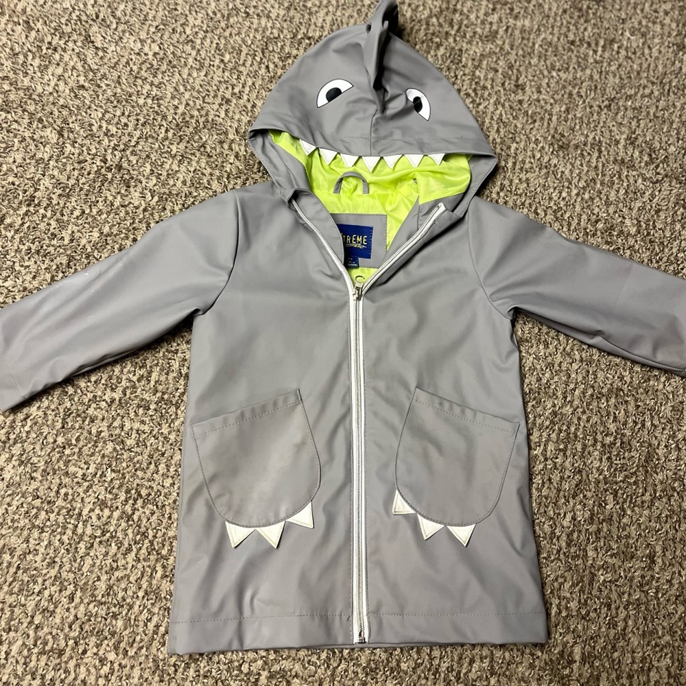 Gray Shark Kids Raincoat